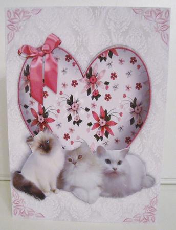 I Just Love Cats! on Pretty Heart with Lace by Pam Stubley