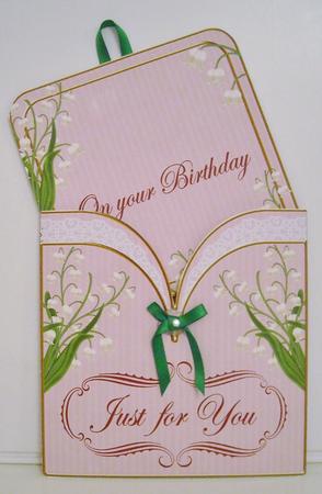 Lily of the Valley P Birthday Vintage Pocket Pull Card Kit by Pam Stubley