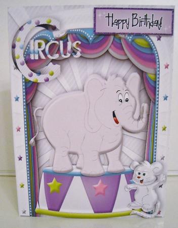 Elephant with Cheeky Mouse in the Circus by Pam Stubley