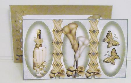 Tent Fold Mock Ribbon Wedding Day Card Kit by Pam Stubley