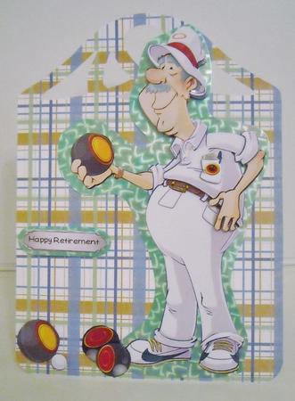 Lawn Bowler Dude (red) Decoupage Sheet by Pam Stubley