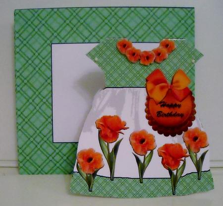 Poppy Dress Card & Envelope by Pam Stubley