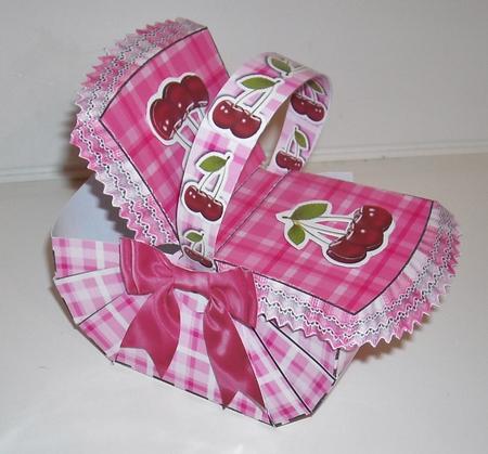 Cherry Picking Picnic Basket Treat Holder by Pam Stubley