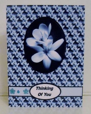 Floral Card Turquois by Pam Stubley