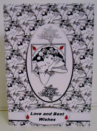 Monochrome Lady Daydreaming by Pam Stubley