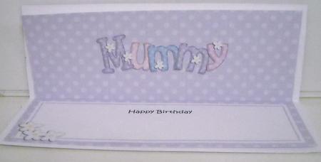 Large Dl Birthday Mummy Matching Large Dl Insert by Pam Stubley