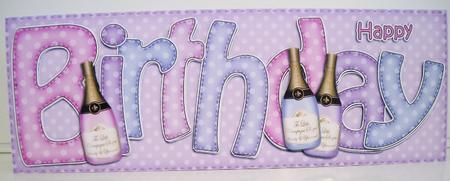 Large Dl Birthday Card & 3D Decoupage by Pam Stubley