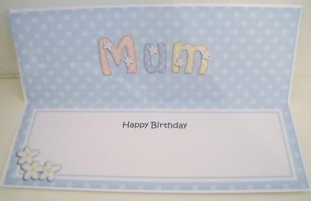 Birthday Mum Matching Large Dl Insert by Pam Stubley