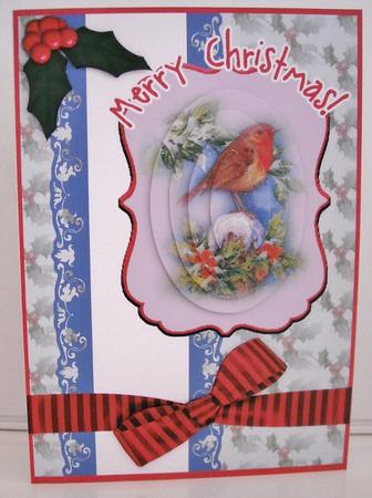 Christmas Robin Card Front by Pam Stubley