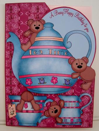 Tea for Two Birthday Over the Corner by Pam Stubley