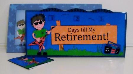 3D Rock Boyz Sleeps Till Retirement Countdown Moveable by Pam Stubley