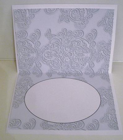 Grey Embossed Floral Butterfly Insert 1 by Pam Stubley