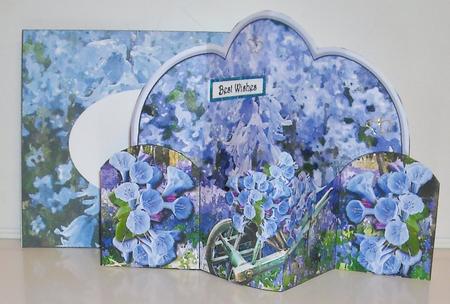 Bluebells Pop-out Card & Matching Envelope by Pam Stubley