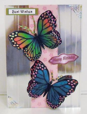 Mini 3D Butterfly (aqua Texture) Mini Kit by Pam Stubley
