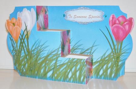 Spring Crocus Pink 5x7 Fold Card by Pam Stubley