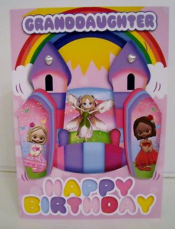 Girly Bouncy Castle Birthday Quick Card by Pam Stubley