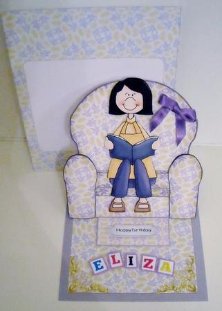Armchair Easel - Girl Reading by Pam Stubley