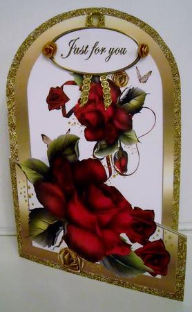 Red Rose Cutaway by Pam Stubley