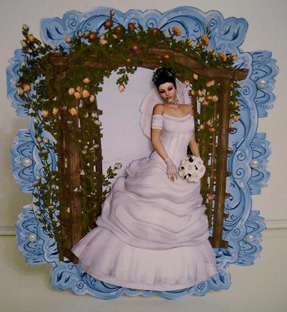 Aqua Strip Card Mini Kit - Modern Bride by Pam Stubley