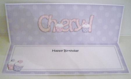 Birthday Cheryl Matching Large Dl Insert by Pam Stubley