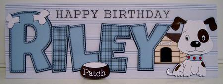 Patch the Dog Riley Large Dl by Pam Stubley