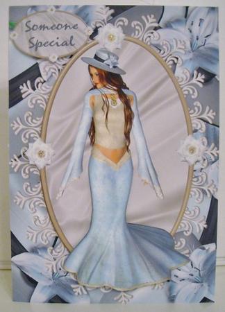 Lady in Blue - Happy Birthday Someone Special by Pam Stubley