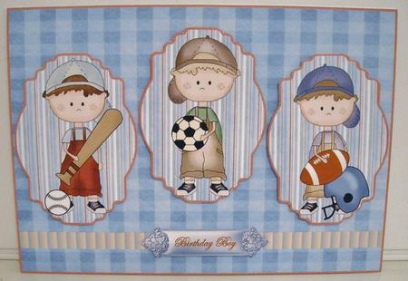 The Boys Sports Team Card Front by Pam Stubley