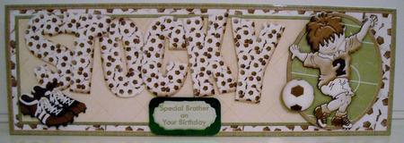Create Any Name Football Card Kit by Pam Stubley