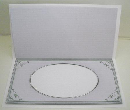 Dl 'silver Metallic Frame' Card Front or Insert by Pam Stubley