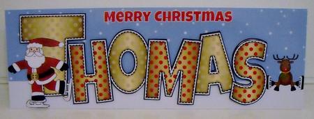 Santa & Rudolf Thomas Large Dl by Pam Stubley