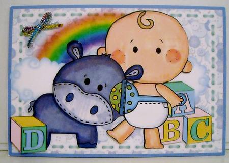 Building Blocks - Button Baby and Hippo by Pam Stubley