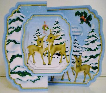Christmas Reindeer Fold Back Mini Kit by Pam Stubley