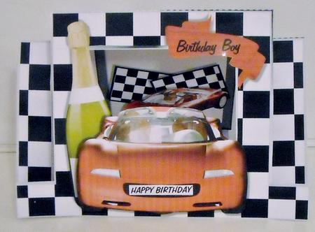 Framed Mini Kit - Red Sports Car by Pam Stubley