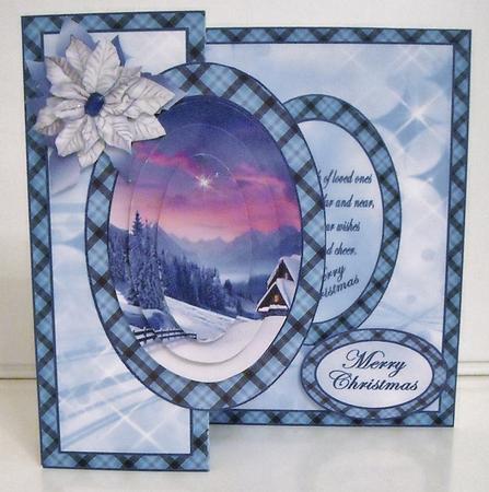 Christmas Scene with Verse Mini Kit (blue) by Pam Stubley