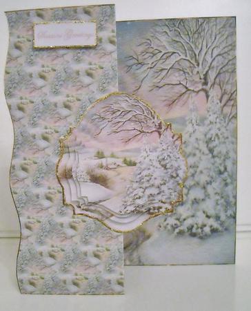 Stream Flowing Down the Hill No Hole Fold Back Card by Pam Stubley