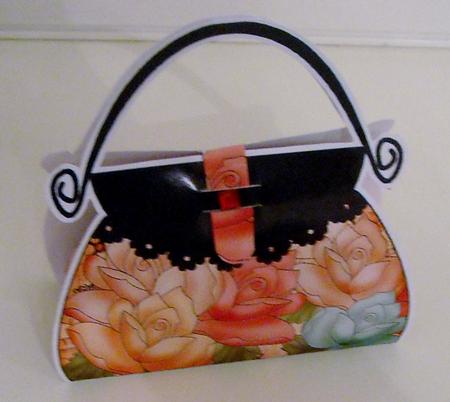 Time for Roses Handbag Shaped Treat or Favour Box Mini Kit by Pam Stubley