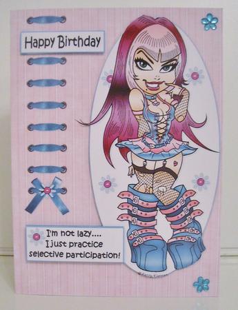 The Teen Diva is Selective Quick Card by Pam Stubley