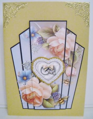 Art Deco Stacker Topper - Peach Rose by Pam Stubley