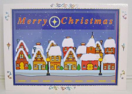 Gift Card Holder - Christmas Village by Pam Stubley