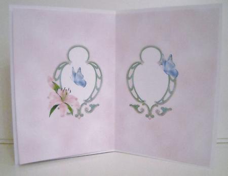 Pink Liy and Butterfly Insert by Pam Stubley