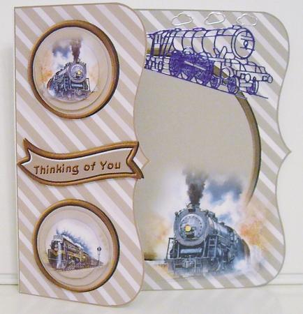 Trains Square Off Set Card Kit by Pam Stubley