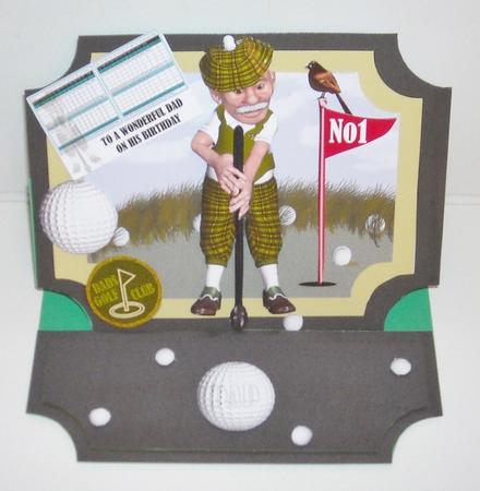 Golf Father's Day or Birthday Easel Card Kit by Pam Stubley