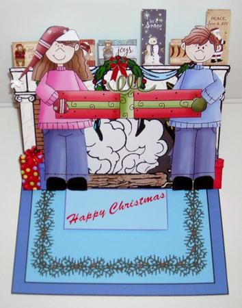 Christmas Fireplace Easel - Kids' Gift by Pam Stubley