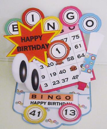 Easel Card Kit - Eyes Down (bingo) by Pam Stubley