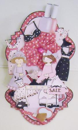 Girls Day Out - 3D Teabag Bracket Easel Card Kit by Pam Stubley