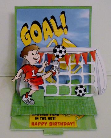 Pop Up Slider Kit - Footballer - Another Year in the Net! by Pam Stubley
