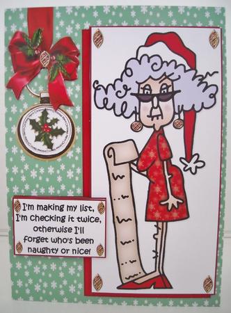 Stella is Checking Her Christmas List Quick Card by Pam Stubley