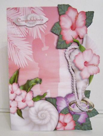 A Beach Wedding Shaped Card Mini Kit by Pam Stubley