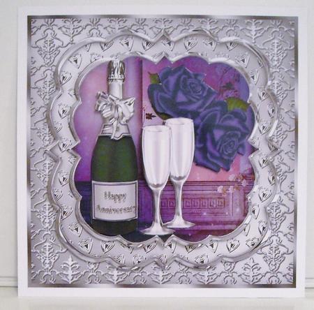 Silver Wedding Triple Layer Card Front Mini Kit by Pam Stubley
