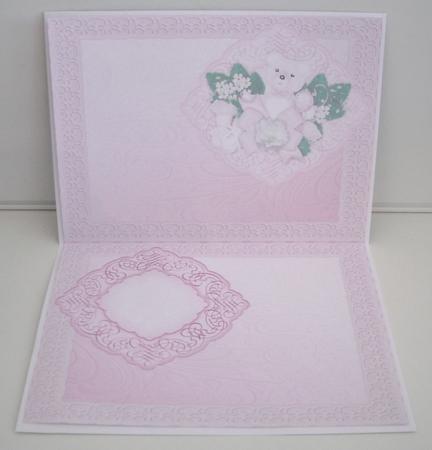 Pink Teddy and Lace Insert for New Baby Girl by Pam Stubley